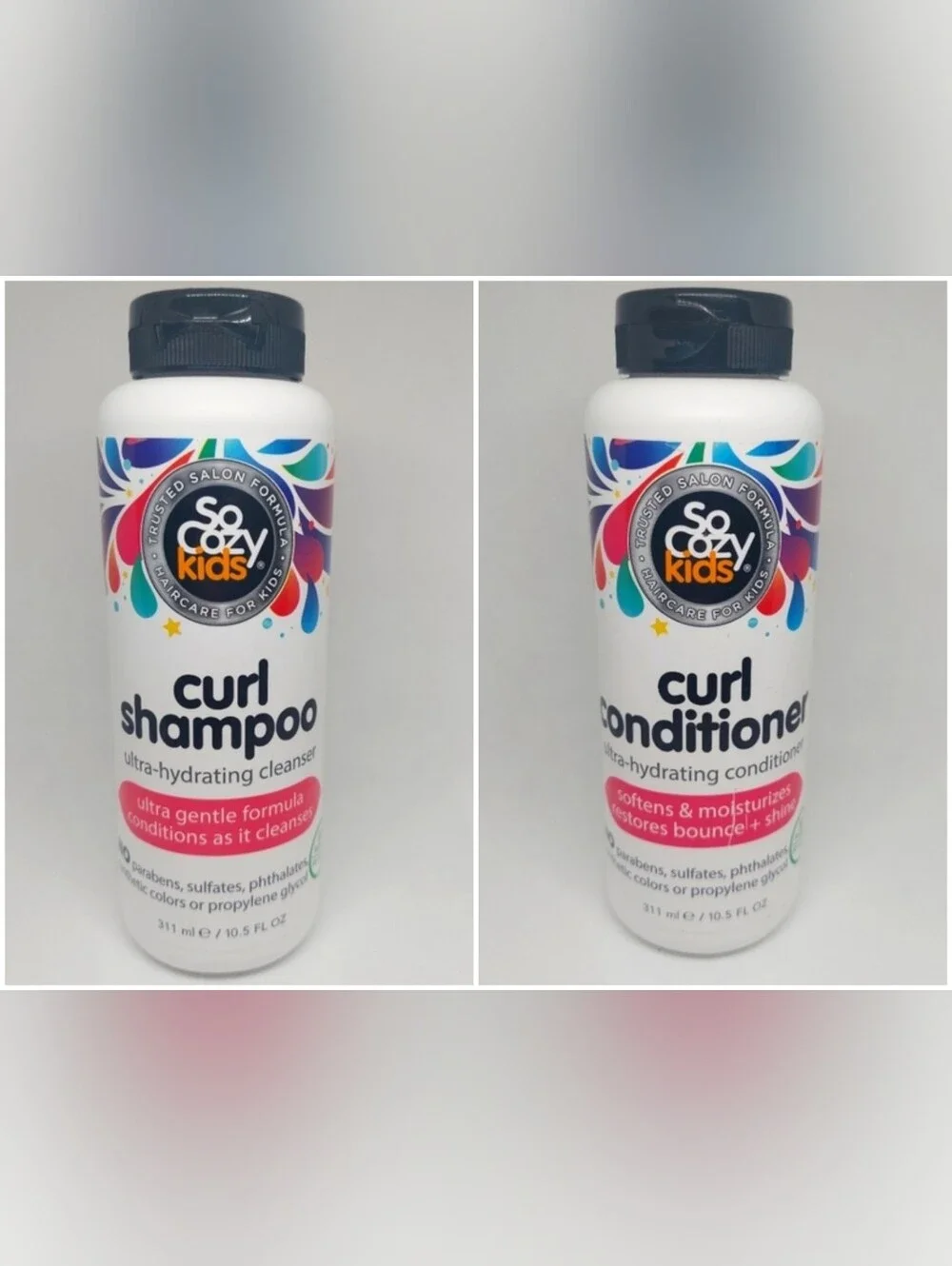 So Cozy kids Curl Shampoo Conditioner 10.5fl oz ultra-hydrating gentle cleanser